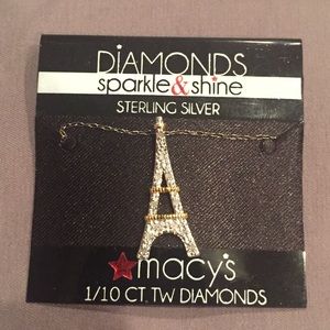 Sterling silver diamond Eiffel Tower Paris